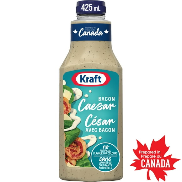 Kraft Bacon Caesar Salad Dressing, 425 mL Bottle, KRAFT CAESAR W BACON DRESSING 425