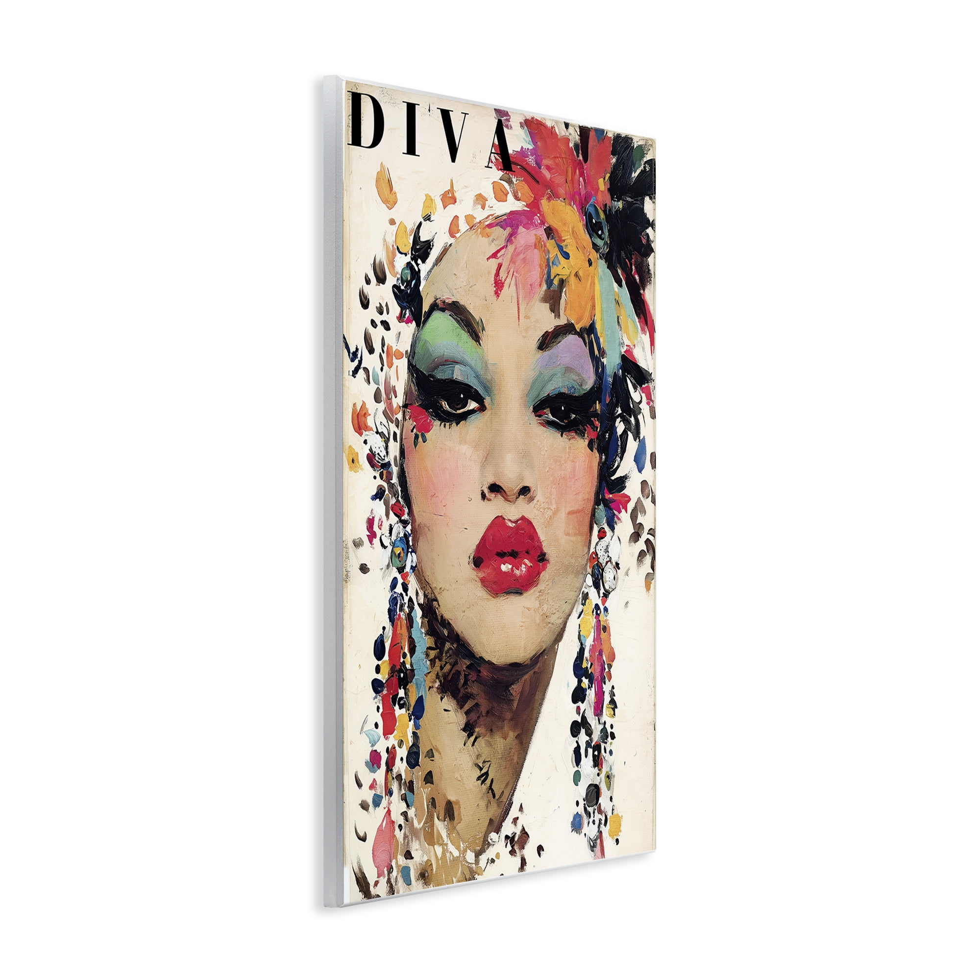 Stupell Industries Diva Fashion Portrait Wall Plaque Art, design by Annabelle Hall