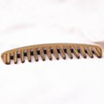 thumbnail image 4 of Peine de madera de dientes anchos para cabello rizado, peine antiestático de sándalo para adultos y niños JM, 4 of 5