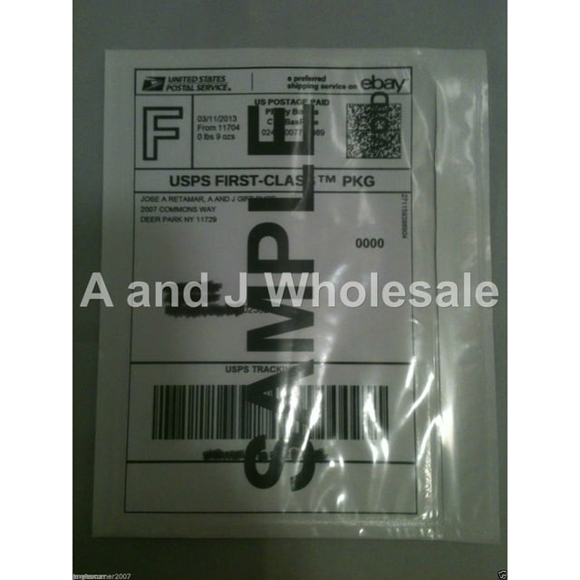 200 Clear Packing List Postage Shipping Label Envelopes 7x5.5 Self