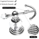 thumbnail image 3 of Crystal Towel Hook Chrome, Bath Robe Hook, Silver Bathroom Wall Hooks Double For Coats Wall Mounted Modern Style, 3 of 5