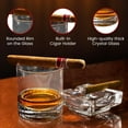 thumbnail image 3 of The Cocktail Box Co Cigar Whiskey Glass with Cigar Holder, Whiskey Cigar Glass Holder Set with 2 Whiskey Stones, Old Fashioned Cigar Cup Holder, Premium Bourbon Glass Cigar Holder, Gifts for men, 3 of 7
