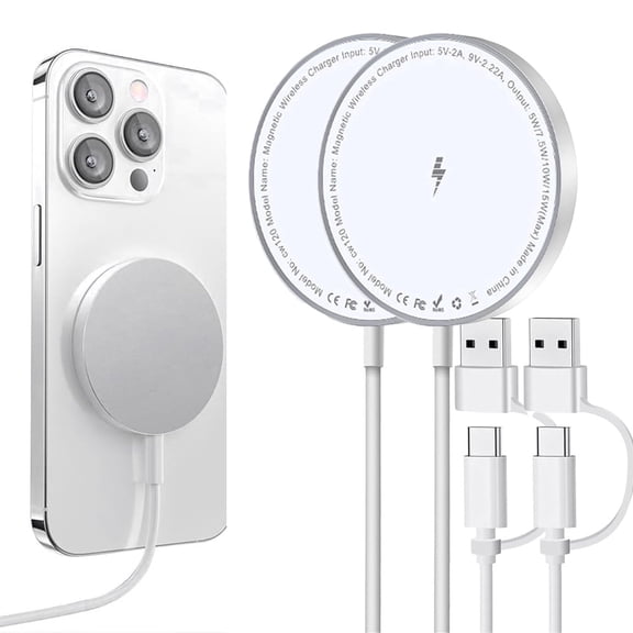 Magneticr Wireless Charging for iPhone 17, Fast Wireless Charger Compatible with iPhone 17 Pro Max/16/15/14/13/12, Samsung Galaxy S25, AirPods, White