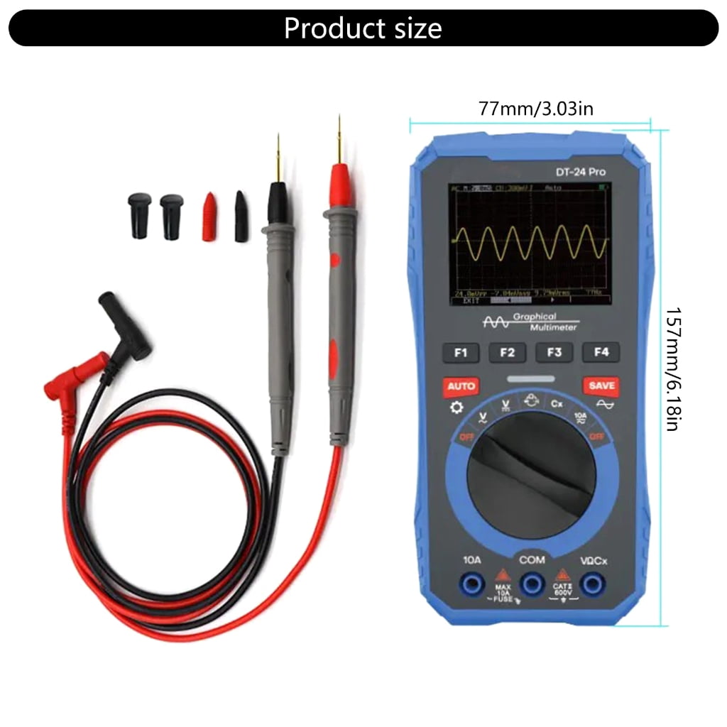 Digital Multimeter & Oscilloscope Tool Observation Area 49x36.7mm Portable for Laboratory Experiments Electrical Testing
