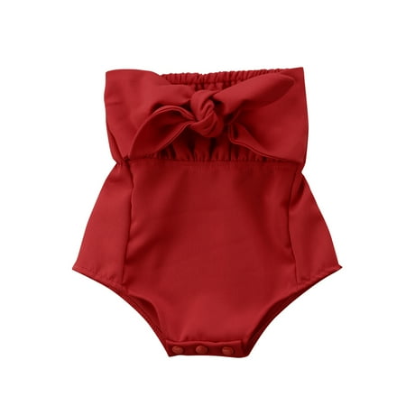 

Bagilaanoe Newborn Baby Girl Summer Rompers Off Shoulder Ruffle Bodysuits 6M 12M 18M 24M Infant Casual One Piece Short Jumpsuit