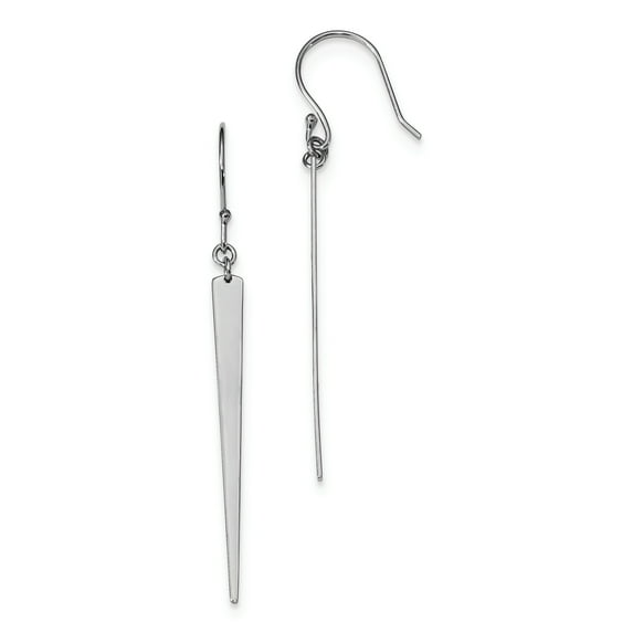 Beautiful Sterling Silver Rhodium-plated Spike Dangle Earrings