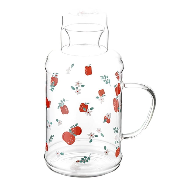 Toystoory 1000ml Olla de vidrio Estilo breve Taza de bebida fría Resistente a altas temperaturas Hervidor de vidrio de borosilicato Bebida transparente Barra de herramientas No.2 Toystoory HA026371-02