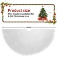 thumbnail image 2 of Bfantian 48 Inches Beige Knitted Christmas Tree Skirt,Small Tree Skirts for Pencil Tree,Cable White Plush Faux Fur Christmas Tree Mat Rustic Farmhouse Decorations Xmas Home Party Holiday Decor-White, 2 of 7