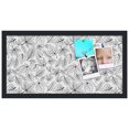 thumbnail image 2 of PinPix 24x12 Custom Cork Bulletin Board Floral design black Fallen Leaves Poster Board Has a Fabric Style Canvas Finish, Framed in Floral design black Fallen Leaves, by ArtToFrames (PinPix-179), 2 of 5