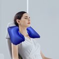 thumbnail image 4 of Rkxzt U-Shaped Inflatable Travel Neck Pillow Flocked Fabric Air Pillow,Compact for Airplanes Travel Light Inflatable Neck Pillow Support Head Neck/Lumbar for Traveling, Home, 4 of 6