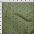 thumbnail image 3 of oneOone Organic Cotton Poplin Twill Fabric Floral Block Printed Fabric 1 Yard 42 Inch Wide, 3 of 4