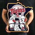 thumbnail image 1 of Minnesota Twins 24" Minnie & Paul Lasercut Steel Logo Sign, 1 of 1