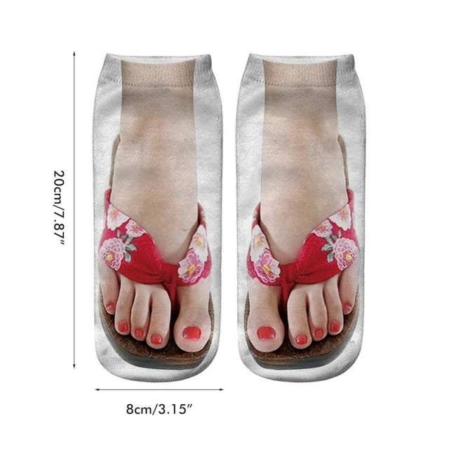 Calcetines tobilleros NikouMX con patrón D 4 pares divertidos