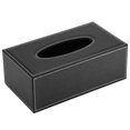 thumbnail image 3 of Funda para pañuelos KINGFOM rectangular de piel sintética negra, 3 of 9