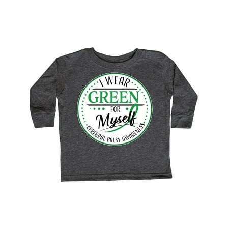 

Inktastic I Wear Green for Myself- Cerebral Palsy awareness Gift Toddler Boy or Toddler Girl Long Sleeve T-Shirt