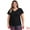 Black, variant on DARING DIVA Women's Plus Striped T Shirts Loose Fit Color Block Blouses 1X Black