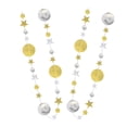 thumbnail image 1 of Guirnalda de papel con estrellas brillantes de 4 m y 13 pies con estrellas brillantes para decoraciones de Ramadán plata dorada, 1 of 8