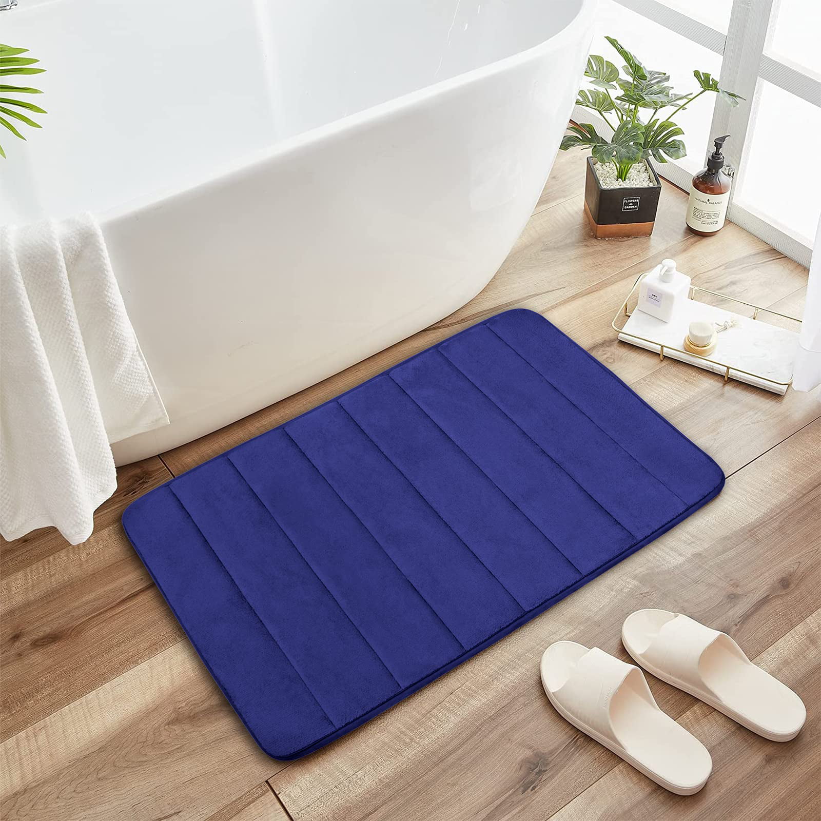 Absorbent Soft Bathroom Bedroom Floor Non-slip Mat Memory Foam Bath Shower Rug 