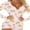 White Crown, variant on LMLYSoH Women's Sexy High Waist Playsuit, Casual Pattern Printing Romper, Long Sleeve Short Pants Home Clothing