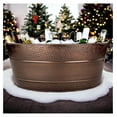 thumbnail image 4 of Copper Finish Hammered Galvanized Beverage Tub with Stand - 25 Quart Cooper, 4 of 7