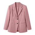 thumbnail image 5 of Drovellove Women's Casual Blazer Jacket with Collar Long Sleeve Button Up Cardigan Coat - Solid Color Soft Comfortable Lightweight Outerwear for Work Office Party Dating Vacation, 5 of 5