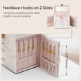 thumbnail image 6 of Casegrace 4-Tier Huge Jewelry Organizer with Small Jewelry Case, Built-in Large Mirror Case, 2 Side-door Necklace Display Holder, 3 Drawers Storage Jewelry Box for Earrings, Rings, Bracelets, Watches, 6 of 9