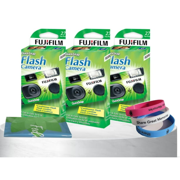 Fujifilm QuickSnap 7033661 Disposable Camera (3 Pack) Plus a Bonus
