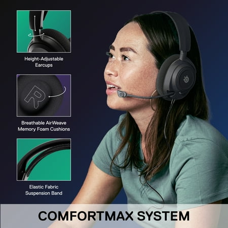 SteelSeries Arctis Nova 1 Wired Gaming Headset for PC with 3.5mm Jack — Black