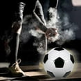 Symkmb Size 5 Professional Training Soccer Balls PU Leather Black White