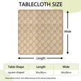 thumbnail image 2 of Golden Christmas Pattern Square Fitted Tablecloth with Elastic Edge,Square Table Cover,Washable Elastic Table Cover for Home Kitchen Party Decor 34"x34", 2 of 6