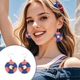 thumbnail image 6 of geerera Independence Day Theme Party Earrings Holiday Party Dress Up Ambiance Jewelry Pentagram Bow Hanging Ring, 6 of 6