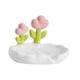 thumbnail image 3 of Jabonera de cerámica, jaboneras para baño, caja con forma de flor, soporte para jabón de ducha, bandeja de jabón de drenaje para decoración de baño Blanco, 3 of 10