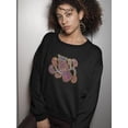 thumbnail image 2 of Owl In Colorful Style Sweatshirt Women -Image by Shutterstock, Female 4X-Large, 2 of 4