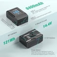 thumbnail image 2 of Batería de montaje en V FirstPower de 121 Wh (8400 mAh, 14,4 V) con PD de 60 W, 2 of 7