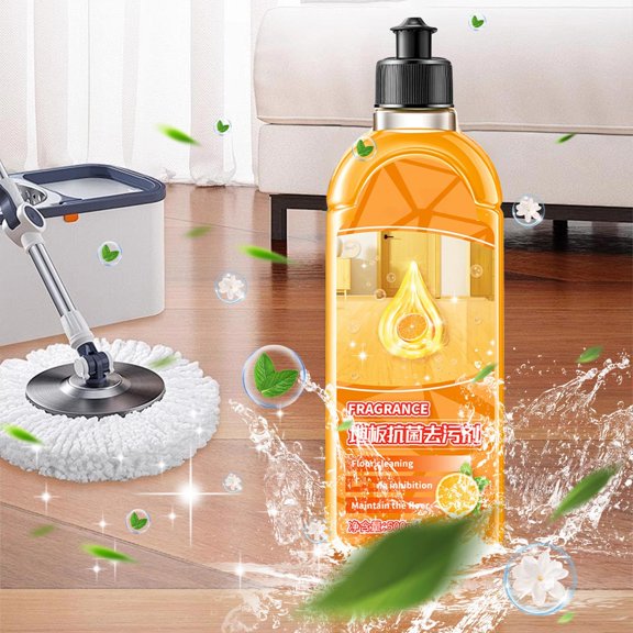 Qnjujn Floor Cleaner Solution 500ml, Powerful Multi-Surface Formula for Hardwood Tile Laminate, Removes Stains & Grime, Eco-Friendly Safe for Pets & Kids