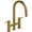 Brushed Gold, variant on Riobel Az400 Azure 1.5 GPM Widespread Bridge Pull Down Kitchen Faucet - Chrome