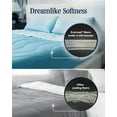 thumbnail image 3 of REST Evercool Cooling Comforter King/Cali King Blanket for Hot Sleepers, Summer Bedding to Keep Cool for Night Sweats, Breathable All-Season Lightweight Blanket, 106x90 Inches, Aqua Blue, 3 of 5