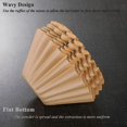 thumbnail image 4 of ACDANC 2026 New 2-5 Cup Coffee Filters, Pack of 100 Unbleached Coffee Filters 5 Cup, Thicken Natural Coffee Filter Basket for Commercial, Home Coffee Maker, Pour Over Coffee Kit (Brown, W02), 4 of 6