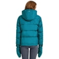 thumbnail image 3 of Orolay Women's Short Thermal Hoodie Down Jacket Puffer Coat Run Jacket with Gloves, 3 of 5