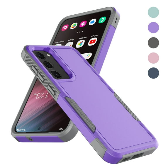 For Samsung Galaxy S23,S23 Ultra 5G Case ,Sturdy Phone Case for Galaxy S23 5G 6.1 inch ,Takfox Shockproof Protection Heavy Duty Armor Hard Plastic & Rubber Rugged Bumper 2-in-1 Case Cover,Purple