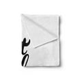 thumbnail image 2 of Saying Soft Flannel Fleece Throw Blanket, Minimalist Style Lettering Hand-drawn Typographic Just Relax Text, Cozy Plush for Indoor and Outdoor Use, 60" x 80", Black and White, by Ambesonne, 2 of 5