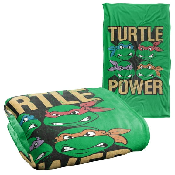 TMNT Blanket, 36"x58" Turtle Power Silky Touch Super Soft Throw Blanket