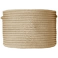 thumbnail image 2 of 18" Peanut Brown Handcrafted Round Braided Basket, 2 of 6