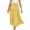 Yellow, variant on Fesfesfes Women Skirt Solid Casual Ruched Ruffles Elastic Waist Skirts Tops on