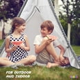 thumbnail image 2 of Play22USA Teepee Tent For Kids With Mat, Kids Teepee Play Tent, Natural Cotton Canvas Teepee With Wood Poles And Carry Case, Kids Foldable Play Tents For Girls Boys, Indoor Outdoor Kids Playhouse Tent, 2 of 10