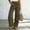 *Army Green, variant on ClodeEU Women's Linen Elaist Waisted Wide Leg Pants, Casual Breathable Trousers with Pockets Black,Women's Plus L