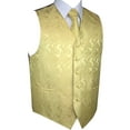 thumbnail image 2 of "BEST TUXEDO" Men's Formal, Wedding, Prom, Homecoming, Tuxedo Vest, Tie & Hankie Set in Gold Paisley, 2 of 4
