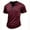 Burgundy, variant on Lovskoo 2024 Men's Summer Tops Short Sleeve Casual Trendy Round Neck Pullover Buttons T Shirt Blouse Burgundy