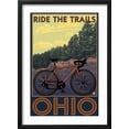 thumbnail image 2 of Art.com Ohio - Bicycle Ride the Trails Art Print by Lantern Press, Black Frame Wall Art, 17" x 23", 2 of 5