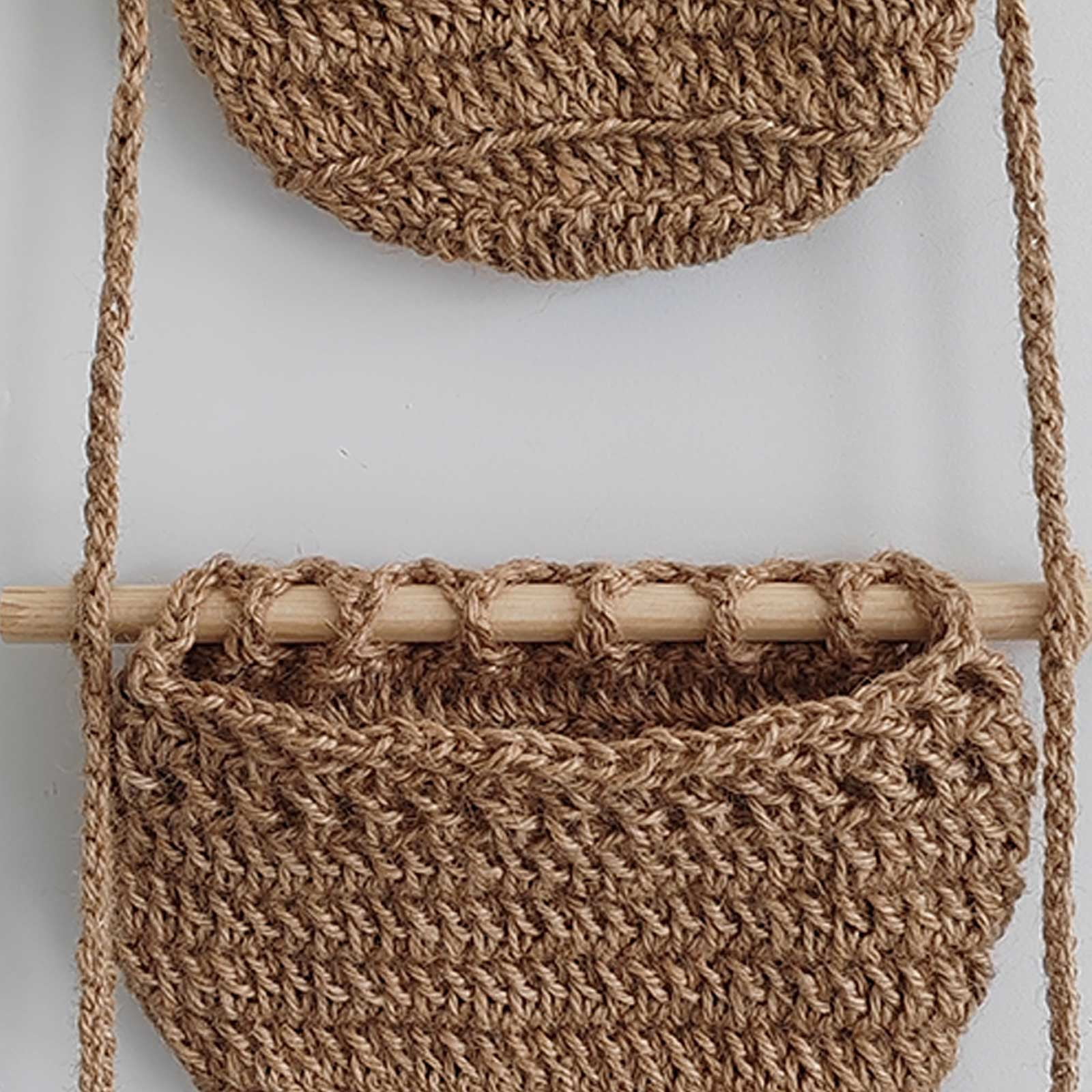 Oenbopo Hanging Fruit Basket, Handmade 3 Tier Woven Jute Wall Basket for Organizing,Hanging Produce Basket Fruit Vegetable Storage for Kitchen, Bedroom